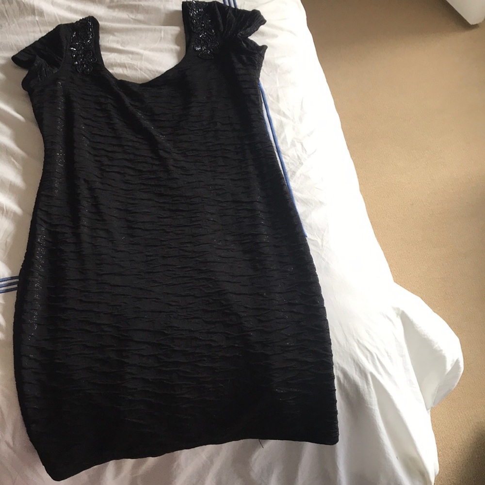 Black sparkly mini dress